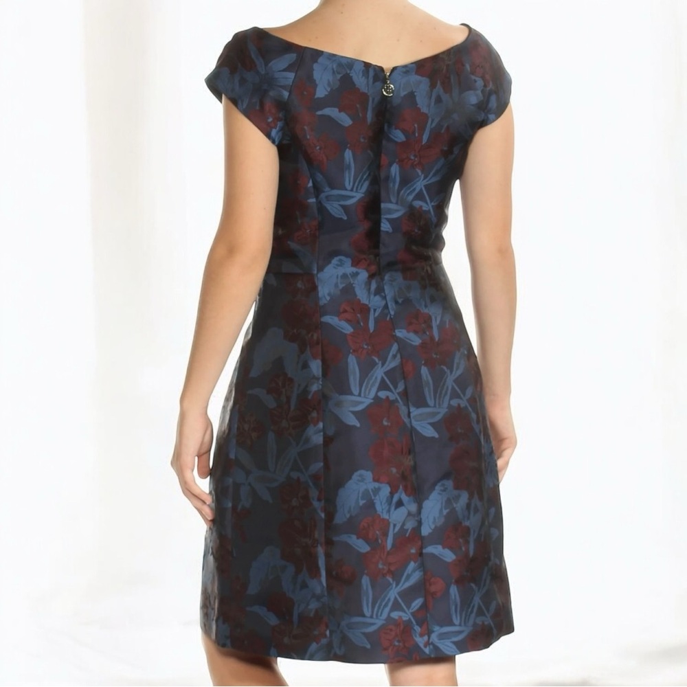 Size 16 Tommy Hilfiger Orchid Print Jacquard Cap Sleeve Dress NEVER WORN - Picture 2 of 8